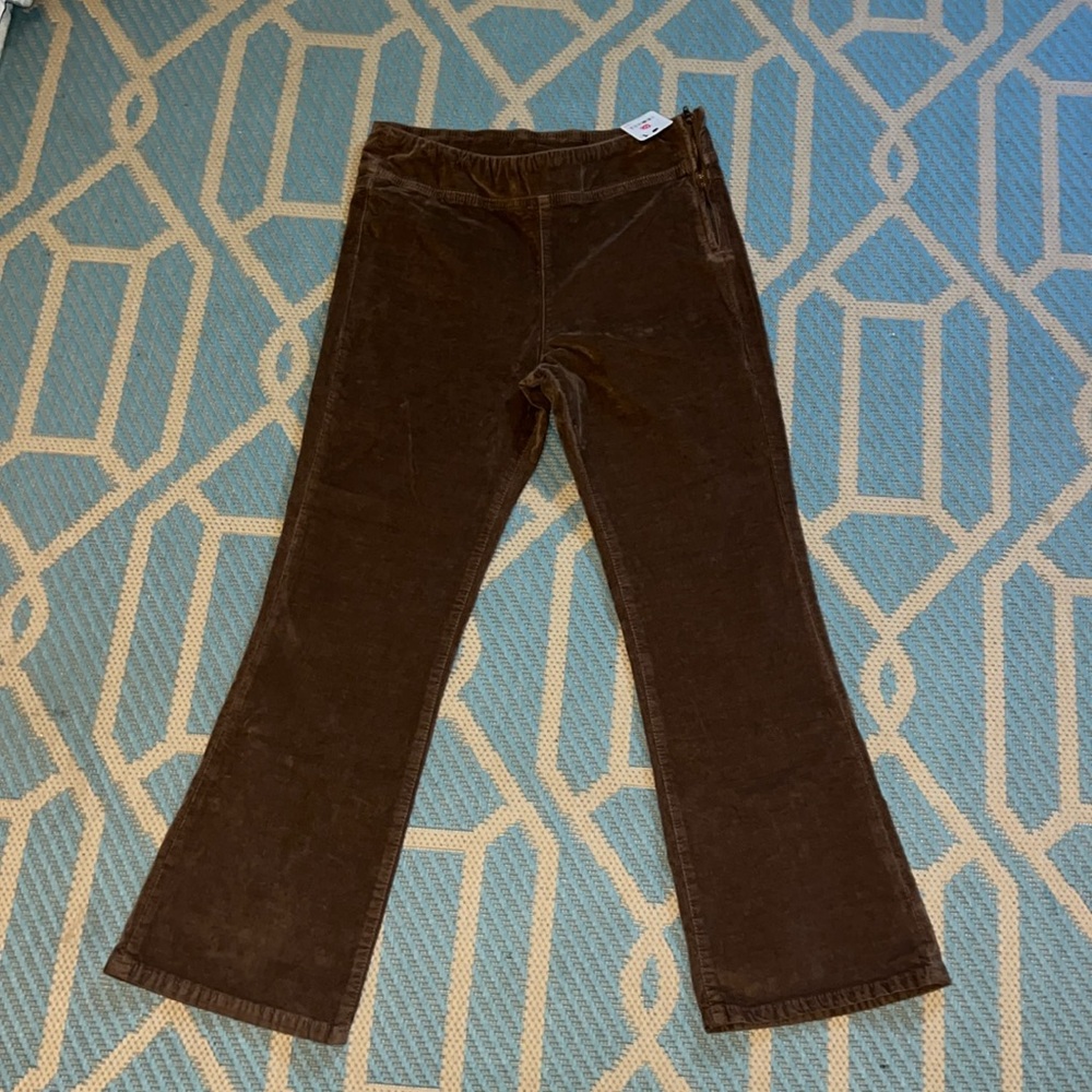 Free People In My Feelings Velvet Crop Slim Flare Pants
